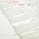 Vonty Ruffle Tablecloth White Satin Tablecloth - 60" x 102", Silky Table Cloth Rectangle Scalloped Table Cloth Farmhouse Tables Cover Silk Tablecloths Vintage Tables Skirt for Kitchen Dining