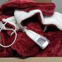 Wearable Heated Blanket for Women with Removable FootPocket,Electric Snuggle Heated Blankets Hoodie with Sleeves Heated Robe Flannel & Sherpa Heating Throw Blanket Shawl with 9 Temp for Winter 50"x80" (Deep Grey)