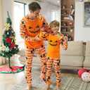 Family Matching Halloween Pajamas Set, Halloween Pumpkin Print PJs Sets 2 Pieces Loungewear Sleepwear Adult (X-Large)