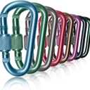 Carabiner, 2 inch D-Ring Locking Carabiner Clip, Snap Hook Sport Accessories for Outdoor Camping Hiking