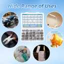 380PCS Stainless Steel Compression Springs Assortment Kit - Small & Tiny Springs with 23 Different Sizes, Metal Compression Springs for Pen Repair, Home DIY, Workshop & Industrial Use