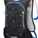 Lightweight Hydration Backpack, Running Backpack with 2L Water Bladder, Hydro Water Daypack for Cycling Hiking Rave for Men Women (Blue)