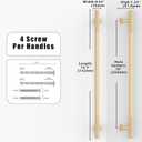 10 Pack Brushed Gold Cabinet Pulls 10 Inch(254mm) Kitchen Cabinet Handles Cabinet Hardware for Drawer Pulls