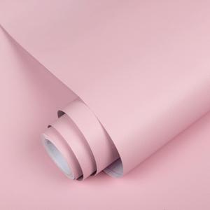 Pink Contact Paper Peel and Stick Wallpaper, Self-Adhesive Removable Contact Paper, Pink Vinyl Wrap Sticker Wallpaper for Girls Room Cabinets Bedroom Wall Furniture Home Decoration 15.7" X 118"
