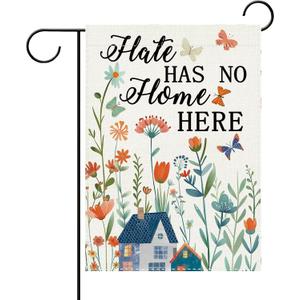 Equality Hate Has No Home Here Decorative Garden Flag, Wildflower