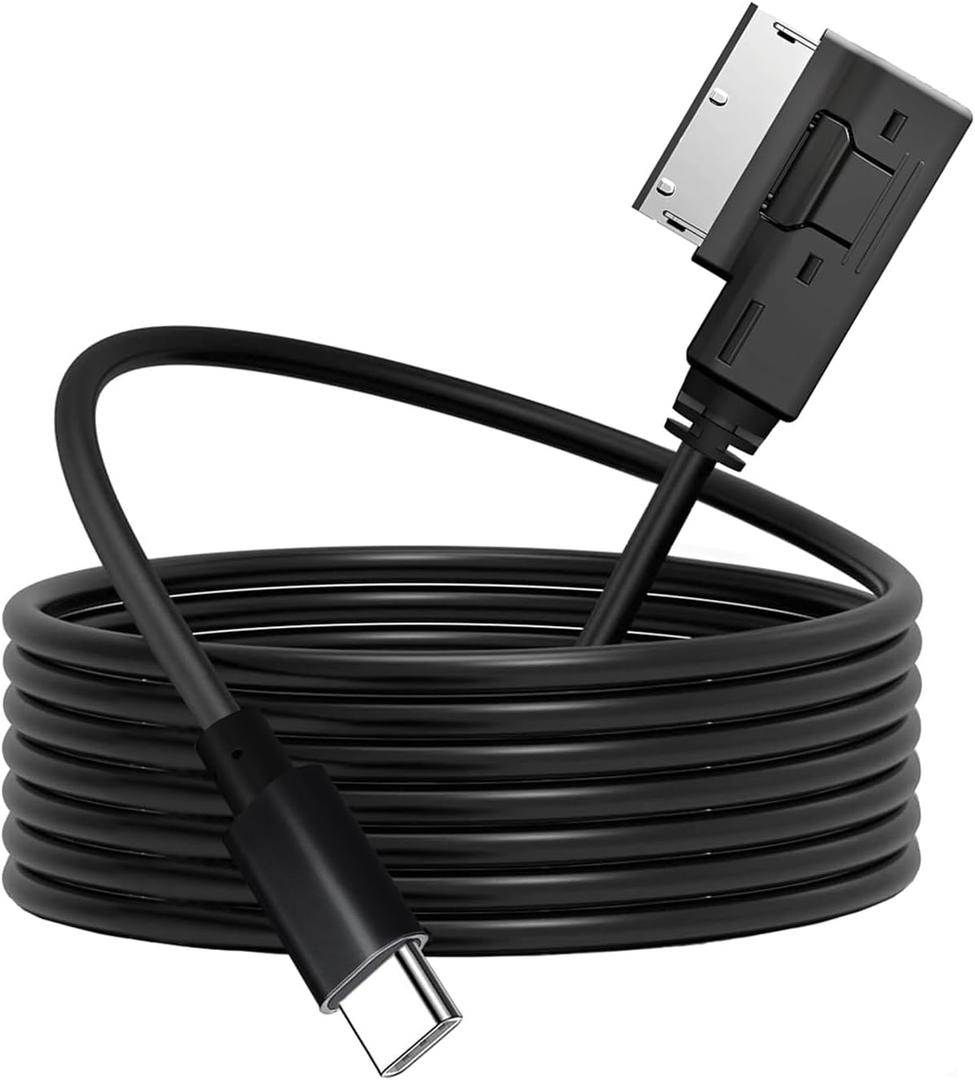 USB C to AMI MMI Aux Cable for Apple iPhone 15 Compatible with Audi A3/A4/A5/A6/A7/A8/S4/S6/S8/Q5/Q7/R8/TT, USB-C to Car Aux Interface Dongle Compatible for VW CC Magotan (4FT)