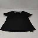 Kistore Women's 2025 Short Sleeve Striped Color Block T Shirts Crewneck Loose Casual Tee Tops L