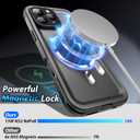 SPORTLINK for iPhone 16 Pro Max Case - IP68 Waterproof Military Protective Full Body Heavy Duty Shockproof 360 Sealed Dustproof with Camera Screen Protector Cover for i Phone 16 Pro Max 6.9" Mag/Black