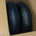 4.80/4.00-8 Tire & Wheel, Set of 2 Heavy Duty Pneumatic Rubber Wheels, 16 in Wheelbarrow Tires with 5/8" Bearings, Compatible with Hand Truck, Wagon, Dolly, Garden Cart, Dump Cart