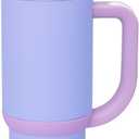 Ello Oasis 18oz Kids Tumbler with Handle & Retracting Straw, 100% Leakproof Reusable Insulated Stainless Steel Cup, Gifts for Teens Girls Boys, Keeps cold for 18 Hours, Cup Holder Friendly, Lavender