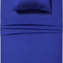 Best Season 3 Piece Bed Sheet Set (Twin,Royal Blue) 1 Flat Sheet,1 Fitted Sheet and 1 Pillow Cases,Super Soft Brushed Microfiber 1800 Luxury Bedding,Deep Pockets &Wrinkle,Fade Resistant