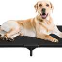 Love&go Elevated Dog Bed with Metal Frame, Cooling Raised Pet Cot for Dog and Cat (M - Black, Medium-29.9x19.5x5.5 inch)