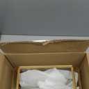 Large Glass Boxes for Display Handmade, Mirrored Bottom, Glass Jewelry Box with Lid, Trinket Box Book Photo Keepsake Organizer, Display Case for Vanity Decor Home Dresser, Octagon, Gold (High: 10.4"L  8.5"W  3.7"H)