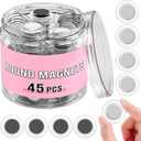 VNDUEEY 45 Pcs Round Whiteboard Magnets, Fridge Magnet Decorative, Dry Board Refrigerator Magnets, Small Magnet Teacher Supplies for School, Home, Office(Clear, 3cm/1.18in)