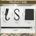 Tree Stand Straps Bow Hanger with Metal Hooks, High Loading Saddle Hunting Accessories, Gear Hanger for Hunting, Hiking, Camping with Storage Bag