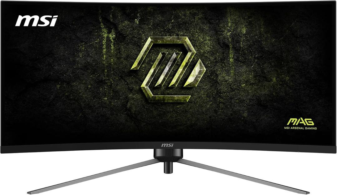 msi MAG 345CQRF E20 34-inch 3440 x 1440 (UWQHD) Gaming Monitor, 180Hz, AMD FreeSync Premium, HDR Ready, HDMI, VGA Port, VESA, Tilt, 1ms, Black