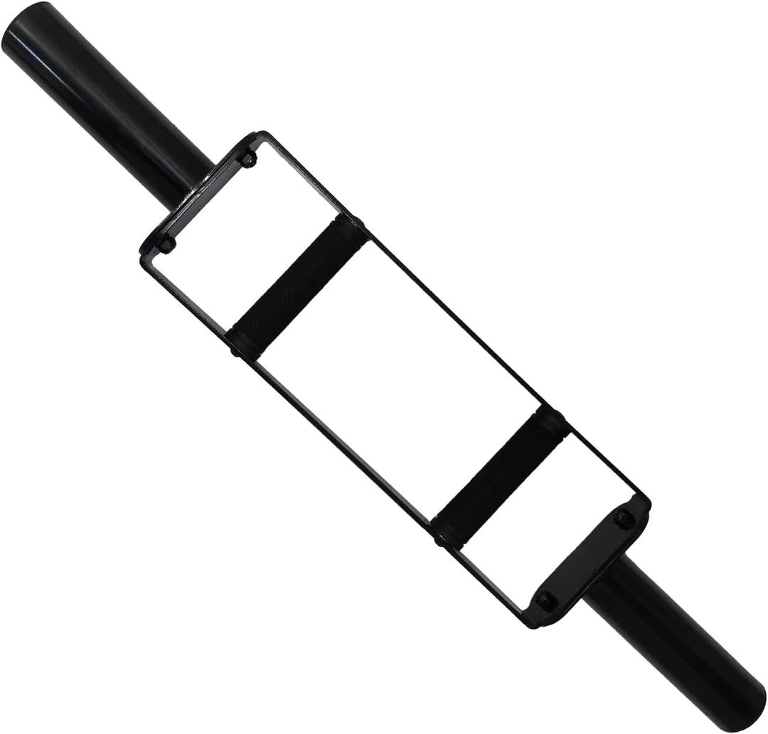 Olympic Tricep Bar Home Gym Weightlifting for Strength Training with Rubber Grips for Deadlifts, Squats, Shrugs