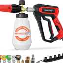 Pressure Washer Foam Cannon Gun & Sprayer Kit, Car Wash Kit, 5 Adjustable Nozzles, 1/4" Quick Connect, Fits 1000-4000 PSI, Includes Foam Sprayer & Accessories