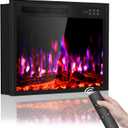 23" Electric Fireplace Inserts, 1500W Recessed Fireplace Heater with Remote Control, 6 Flame Colors & 5 Brightness, 8H Timer, Infrared Quartz Fireplace Insert for Indoor, 23" W x 17" H