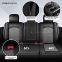 FREESOO Seat Covers for Dodge Ram 2026 2025 2024 2023 2022 2021 2020 2019 1500 Crew Cab, Leather Seat Cover Big Horn Lone Star Rebel, Black Grey