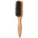 100% Boar Bristle Peach Wood Slick Back Hair Brush | Natural Wooden Styling Tool to Restore Shine, Control Frizz, Smooth Flyaways | Teasing to Add Volume | Sleek Ponytails, Buns & Men's Beard Grooming