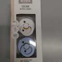 BIBS Pacifiers Colour Collection | Natural Rubber Baby Pacifier | Set of 2 BPA-Free Soothers | Made in Denmark | 0+ Months (Pack of 2) | Baby Blue / White (1 EA)