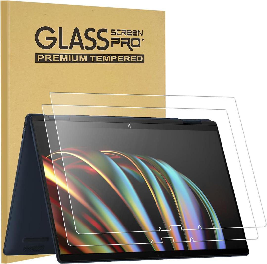 KEANBOLL 2-Pack Tempered Glass Screen Protector for HP Envy x360 14" 2-in-1 Convertible Laptop (14-FA/14-FC Series -2024), 9H Hardness Scratch Resistant Shield - (N/A: HP Pavilion x360 14 2-in-1)