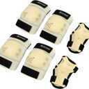 BOSONER Kids/Youth Knee Pad Elbow Pads for Roller Skates Cycling BMX Bike Skateboard Inline Rollerblading, Skating Skatings Scooter Riding Sports (Medium(6-15 years), Yellow)