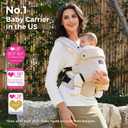 Momcozy Baby Carrier - Ergonomic, Cozy and Lightweight Carrier for 7-45lbs, Effortless to Put On, Ideal for Hands-Free Parenting, Enhanced Lumbar Support, Purehug for Infant to Toddler, Khaki