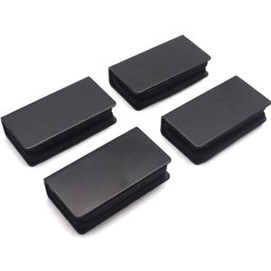 T Tulead Glass Clip Black Strike Plate Magnetic Rectangular Glass Clamp 1.6"x0.4"x0.8" Pack of 4 For Cabinet,Glass Door,Wardrobe