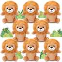 Arrowbash 8 Pcs 9 Inches Lions Stuffed Animal Bulk Lion Party Favor Lion Plush Toys for Boys Girls Birthday Party Favor Savanna Forest Parties Decorations