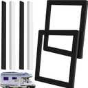 BBTO 2 Set 14" x 14" Rv Roof Air Conditioner Gasket Rv A/c Gasket Seal Kit A/c Seal Replacement Self Adhesive Picture Frame Gaskets and Waterproof Compression Self Adhesive Leveling Pads