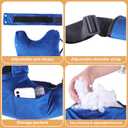 Shoulder Pillow Rotator Cuff Pillow for Post Surgery - Arm Sling Pillow for Side Sleepers, Shoulder Pain Relief & Immobilizer for Frozen Shoulder, Neck Support Cushion with Strap (Blue)