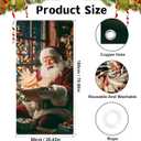 Merry Christmas Door Banner, Winter New Year Large Door Cover, Holiday Backdrop Banner Christmas Party Supplies 70.9 x 35.4 Inches (E)