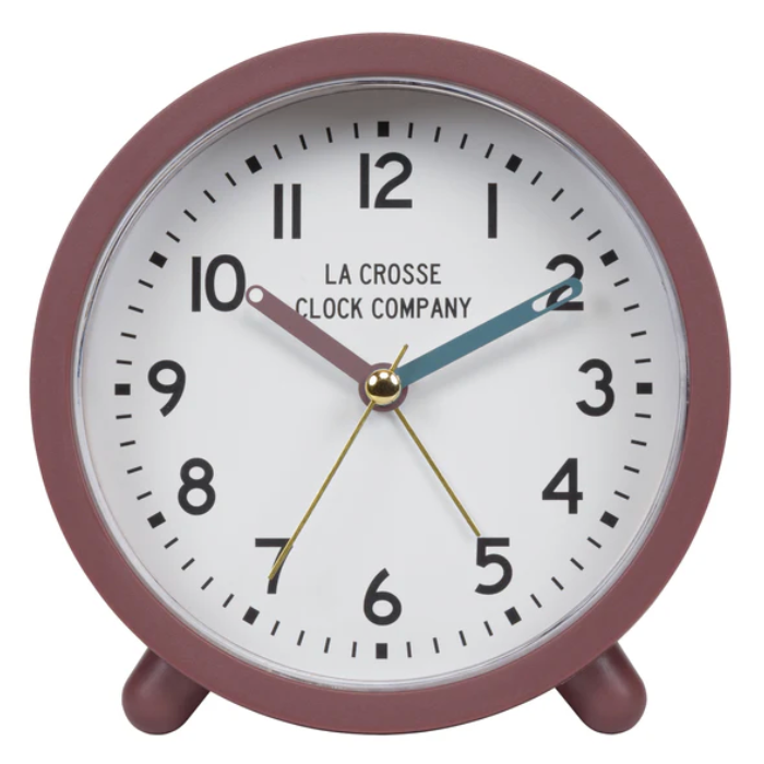La Crosse 4.4Inch Quartz Analog Alarm Clock