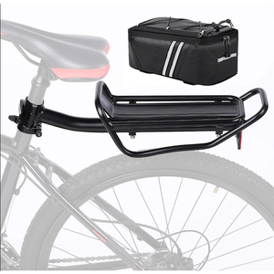 Rear Bike Rack with Quickly Release Camp,Retractable Aluminum Alloy Bicycle Cargo Rack,Thickened Frame and Main Tube for 26"-29" Frames Commuter Carrier,Max Weight 22lb,YONTUO