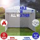 Fanpat Instant Canopy Tent Sidewalls for 10x10 Pop Up Canopy Waterproof,99% UV Protection3 Piece Sidewalls, White(3PCS Sidewall Only, Canopy Tent NOT Included)