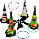 29 Pcs Christmas Ring Toss Games Set, Inflatable Christmas Party Games with Air Pump for Adults Family Party All Ages Indoor Outdoor Toys Gifts