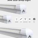 TIMIKEY 6 Pack LED Shop Lights,6500K 5000LM 4FT 36W Super Bright Strip Fixture,FCC&ETL No Interference,Plug&Play Ceiling Lighting is idea for Garage,Shop, Workbench,Warehouse