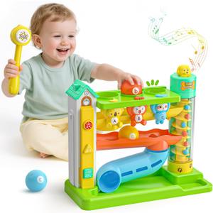 Musical Toys for 1 Year Old Boy, 1st First Birthday Boy Gifts, Bilingual Learning Toys with Music Light, Toddlers Toy 1-2 Yr, Gifts Presents for 1 + Year Old Boy Girl