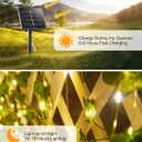 Brightown Solar Fairy Lights Outdoor, 2 Packs Total 66Ft Solar String Lights with Ivy, Plant Vine for Camping Outside Garden Yard Fence Wall