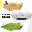 GagaBall Pit 3-in-1 Portable with Basketball Hoop & Soccer Goals, 20ft Giant Arena for Kids, Outdoor Family Game for Camp & School