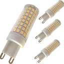 Dimmable G9 LED Light Bulb 10W(100W Halogen Equivalent)1000LM LED G9 Bulbs, G9 Base for Chandelier, Ceiling Fan Lights, Desk Lamp, Wall Lamps AC 110-120V(4 Pack) (Warm White)