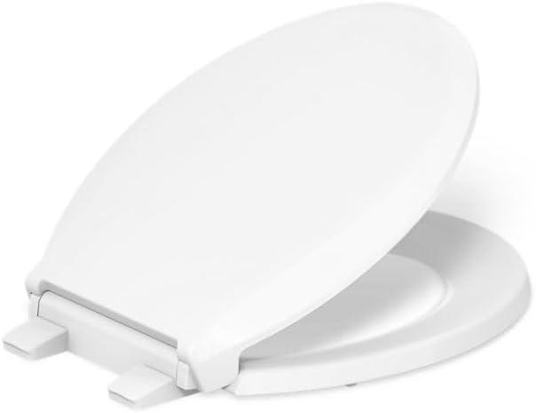 KOHLER Cachet Nightlight Round Toilet Seat Soft Close, ReadyLatch, White
