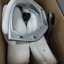 Amazon Basics Executive High Back Office Desk Chair, Adjustable Height, Tilt, Swivel, one Size, White/Pewter