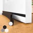 Door Draft Stopper Bottom One Sided Door Draft Blockers37" Cutable Under Door Draft Blocker Insulator Door Sweep Weather Stripping SoundproofFits for InteriorExterior Doors1 Pack,Brown