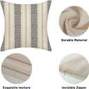 Black Pillow Covers 18x18 Inch 2 Pcs Boho Mustard Yellow Polka Dots Striped Decor Throw Pillows Modern Geometric Outdoor Farmhouse Decoration Pillowcase Linen Cushion Cover for Couch Sofa