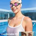 Aegend Flat Lens Swim Goggles, Anti-Fog Swimming Goggles, No Leak Anti-UV Pool Goggles for Adult Men Women Youth