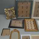 Kathfly 15 Pack Vintage Picture Frames for Wall, Tabletop Display Ornate French Country Frames Vintage Farmhouse Decor Antique Wall Frame Set for Gallery Bedroom Living Room Decor (Essential Style)