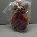 Christmas Angel Tree Topper with Feather Wings, Plug in Christmas Tree Ornament for Indoor Office Xmas New Year Holiday Tree Decoration, red